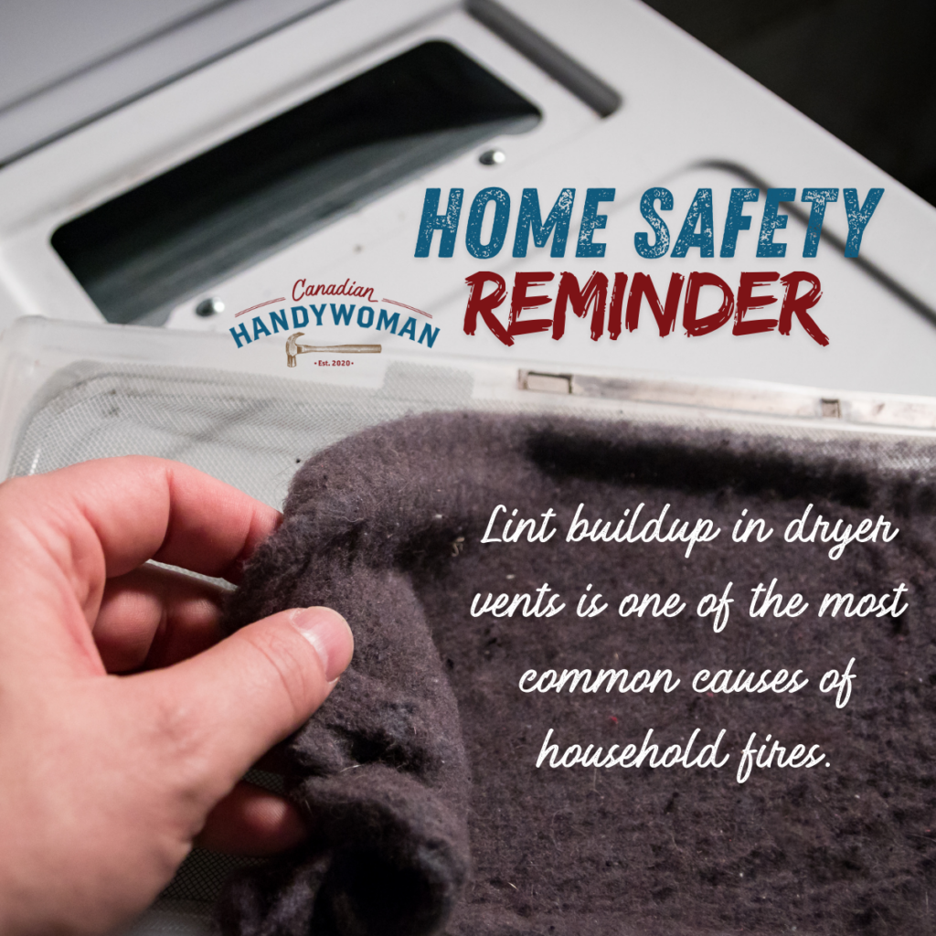 Lint buildup is a common cause of household fires