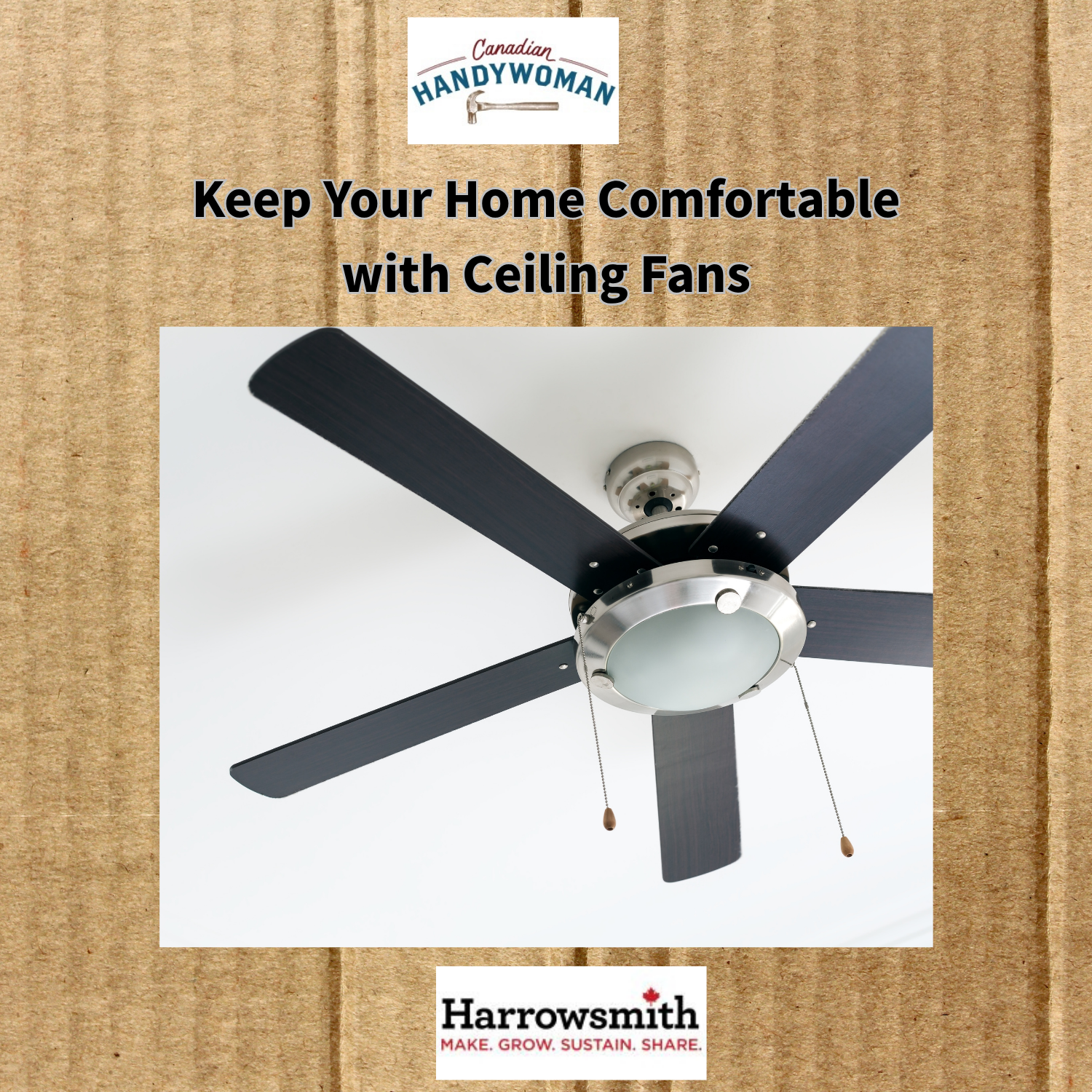 Use Ceiling Fans to Help Control Your Home’s Temperature